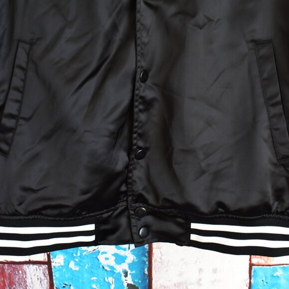 Unisex Pacsun Athletics Varsity Bomber Jacket Embroidered Streetwear XS/S Black - Picture 6 of 13
